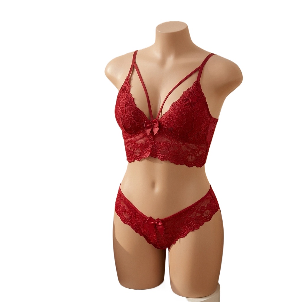 Floral Lace Two Piece Underwea - огляд і ціна Lace Bralette Set